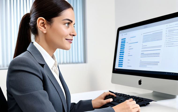 **
A professional female administrative agent, fully clothed in a modest business suit, assisting a client with paperwork in a modern, well-lit office. The agent is using a computer with a chatbot interface. The scene emphasizes efficiency and technology. Safe for work, appropriate content, professional, perfect anatomy, natural proportions, well-formed hands, proper finger count.
**